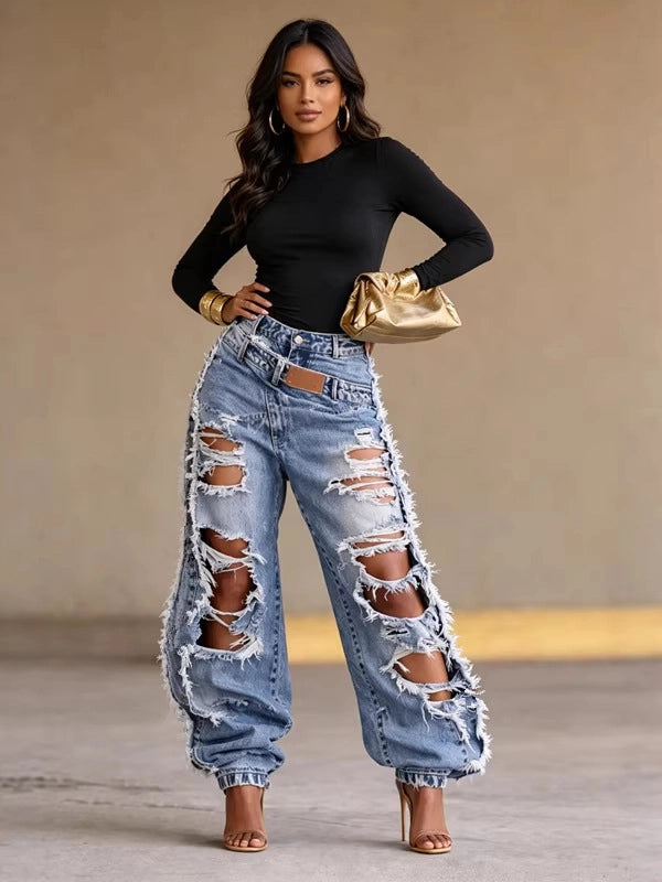 Jeans Oversize Estilo Destroyed